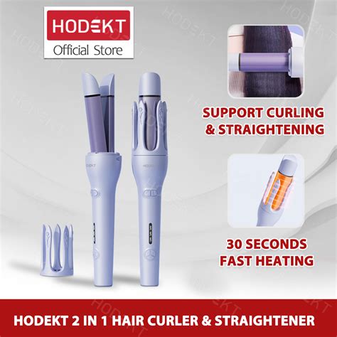 HODEKT 2 In 1 Hair Curler And Straightener Automatic Curler Iron ...