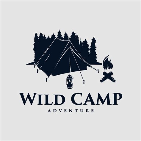 Wild Camp Logo Design Vector Template Vector Art At Vecteezy