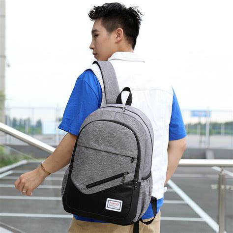 3pcs Set Men Women Backpack Bookbag School Travel Laptop Rucksack