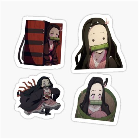 Nezuko Cute Stickers Pack Demon Slayer Sticker By Rockpro Shop Redbubble