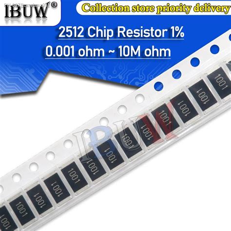 50PCS 2512 1 SMD Resistor 0R 10M 1W 0 1R 0 01R 0 05R 0 001R 0R 1K 2 2K