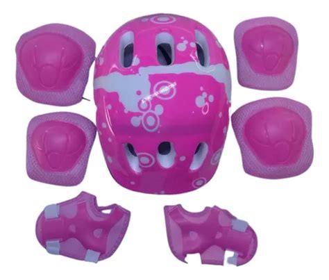 Kit Proteção Infantil Capacete Joelheira Cotoveleira Rosa MercadoLivre