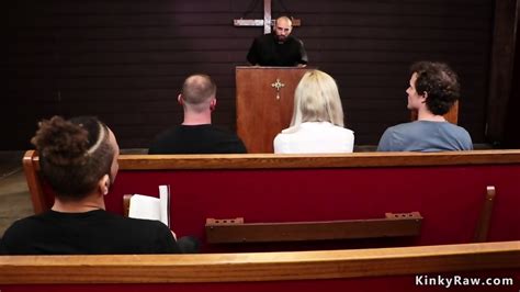 Blonde Babe Gangbang Fucked In Church