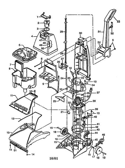 Schematic And Parts List For Hoover Model F5806 Vacuumsrus