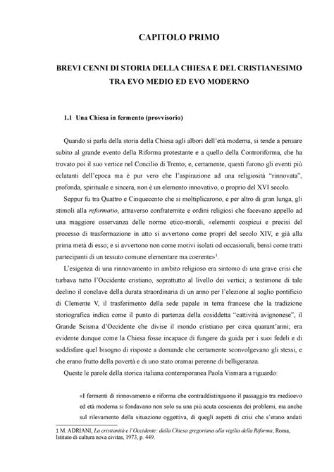 Cenni Su Storia Del Cristianesimo CAPITOLO PRIMO BREVI CENNI DI