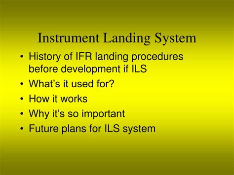 Ppt Instrument Landing System Ils By Steven Stenstrom George Mason