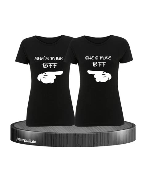 T Shirts Bedruckt Mit She´s Mine Best Friend Als Partnerlook