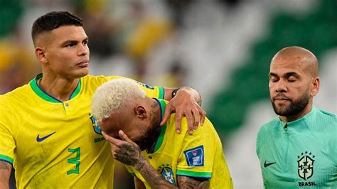 Fifa World Cup Neymar In Tears After Brazil Suffer Heartbreak Exit Watch