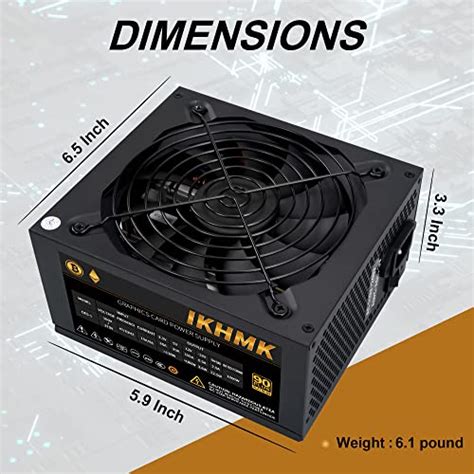 IKHMK 1800W Mining Power Supply 100V 270V PC Power PSU Supports 8 GPU