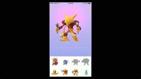 Kadabra Evolution Pokemon Go Kadabra Evolving Into Alakazam Youtube