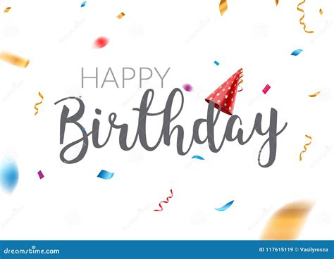 Happy Birthday Typography Vector Design Template Poster. Greeting Card ...