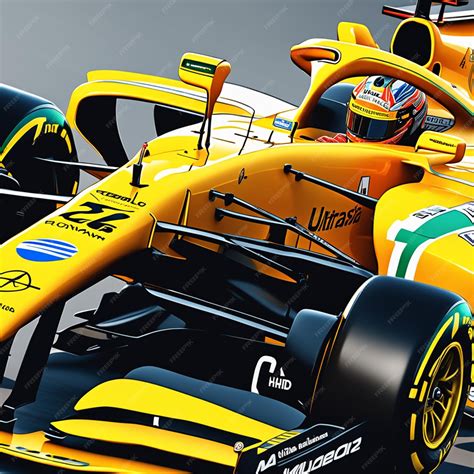 Premium Photo A Yellow Formula Car One