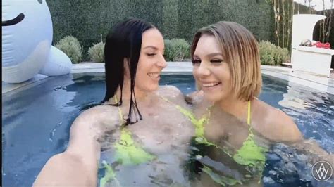 Angela White And Gabbie Carter Slow Mo Bouncing In Bikinis Porn Clip