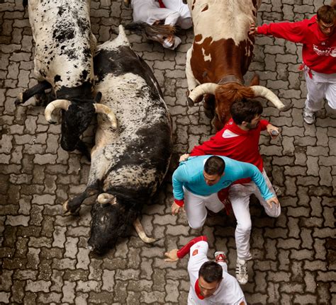 The best photos from day 1 of Spain’s Pamplona bull run - National ...