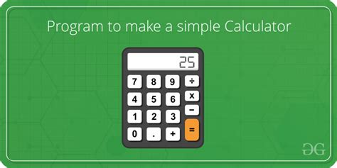 C C Program To Make A Simple Calculator GeeksforGeeks