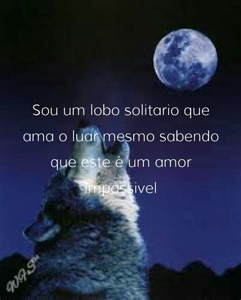 Wfs Frases E Pensamentos Sou Um Lobo Solitario Que Ama O Luar Mesmo