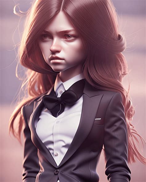 Ellegant But Angry Longhaired Asmr Graphic · Creative Fabrica