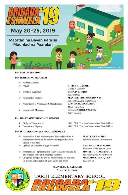 Brigada Eskwela Program Pdf