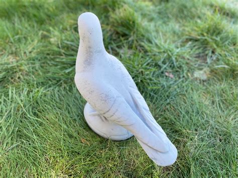 Detailed Dove Concrete Statue Concrete Bird Bird Statues Etsy