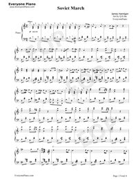 Soviet March-Red Alert 3 Free Piano Sheet Music & Piano Chords