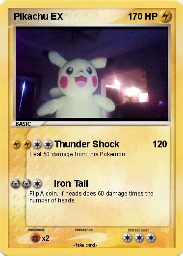 Pokémon Pikachu Ex 1214 1214 Thunder Shock My Pokemon Card