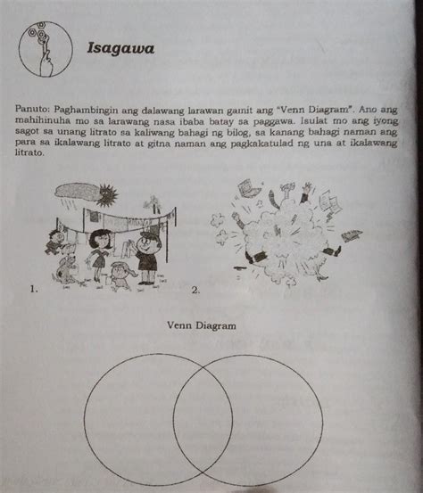 Panuto Paghambingin Ang Dalawang Larawan Gamit Ang Venn Diagram Ano