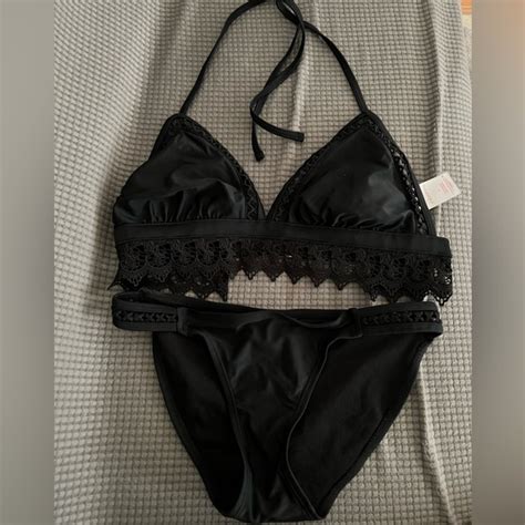 Xhilaration Swim Xhilaration Black Bikini Set Poshmark