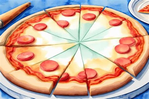 Premium Photo A Pizza Sitting On Top Of A White Plate