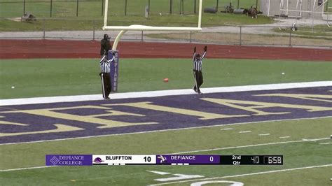 Bluffton University Vs Defiance College Football 11 13 2021 Youtube