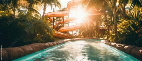 The water slide structure in Paradise Island, The Bahamas Stock Photo ...