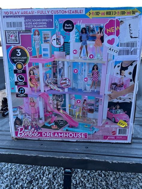 Barbie DreamHouse Dollhouse with Pool, Slide, Elevator, Lights and ...