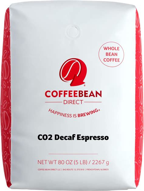 Amazon Coffee Bean Direct CO2 Decaf Espresso Coffee Dark Roast