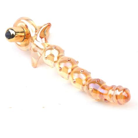 Golden Dragon Stinger Glass Dildo With Ribbed Shaft Etsy