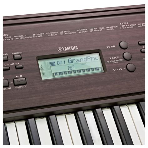 Yamaha Psr E B Rbart Keyboard Dark Walnut Gear Music