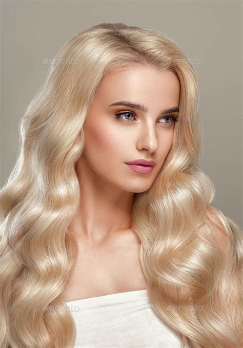 Blonde Beauty Female Young Model Natural Mke Up Healthy Skin Model Hair Blonde Beauty