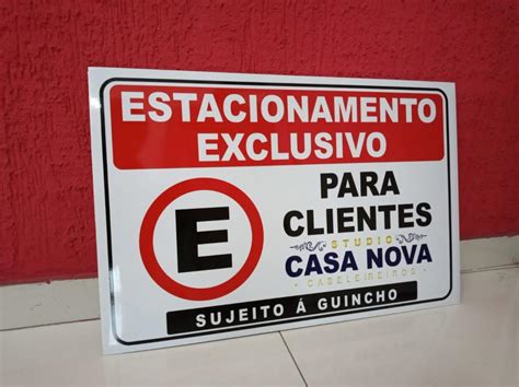 Placa Estacionamento Exclusivo Para Clientes