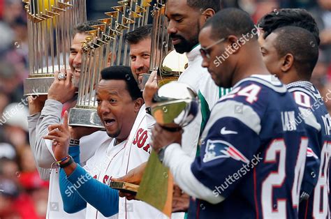 Mike Lowell Pedro Martinez Jason Varitek Editorial Stock Photo Stock