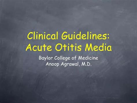 PPT Clinical Guidelines Acute Otitis Media PowerPoint Presentation