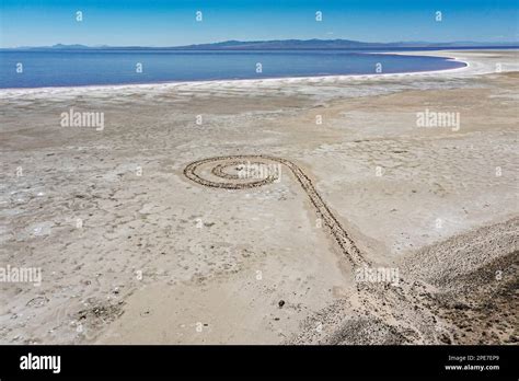 Promontory Utah The Spiral Jetty An Earthwork Sculpture Created By