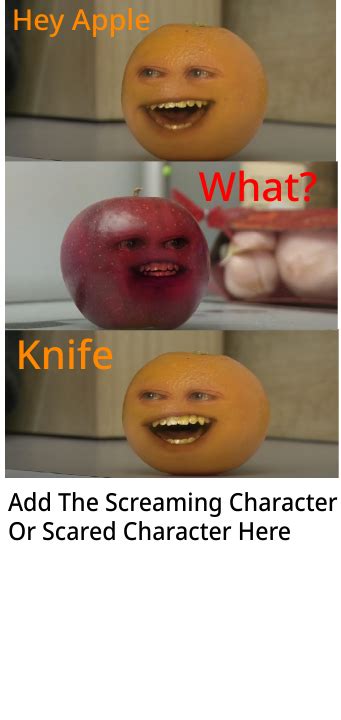 (CHARACTER) Reacting To Annoying Orange Says Knife by AbbyHatcher999 on DeviantArt