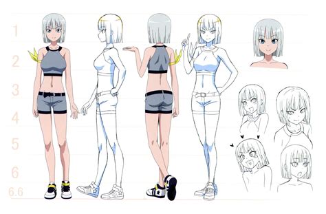 Anime Character Model Sheet And Drawing Tips