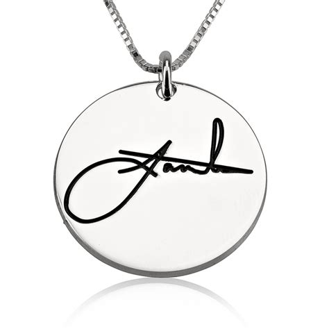 Necklace with Signature Engraved