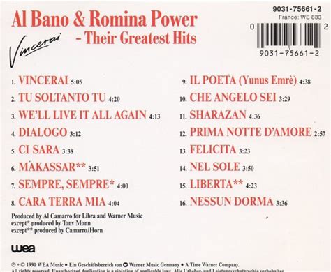 Vincerai Groessten Erfolg Al Bano Romina Power Cd Album Muziek