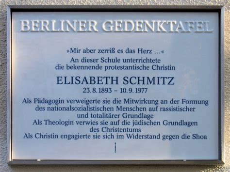 Gedenktafel F R Elisabeth Schmitz Martin Niem Ller Haus Berlin Dahlem