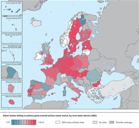 Water Bodies Failing To Achieve Good Overall Surface Water Status By