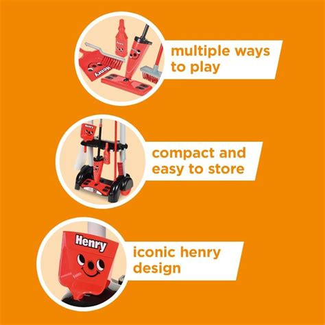 Casdon Henry Cleaning Trolley Red Babystoreae