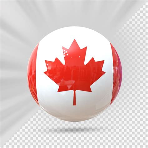 Icono De La Bandera De Canad Render D Archivo Psd Premium