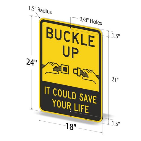 Buckle Up Caution Signs