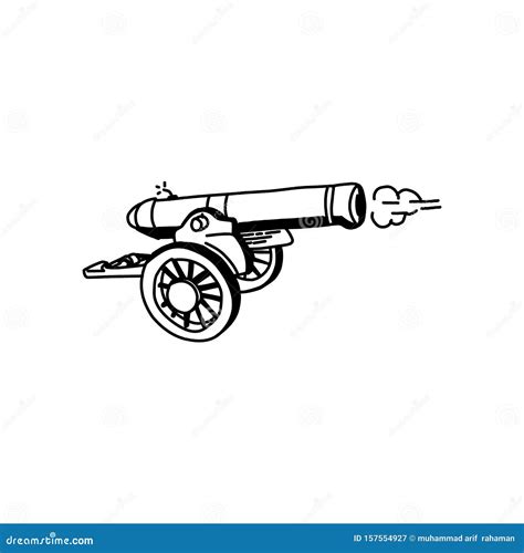 Vector Ancient Cannon Stock Vector Illustration Of Isolated