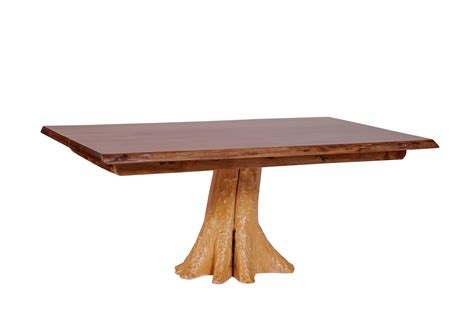 CSR Walnut Dining Table with Cedar Stump Base | The Big Moose Furniture